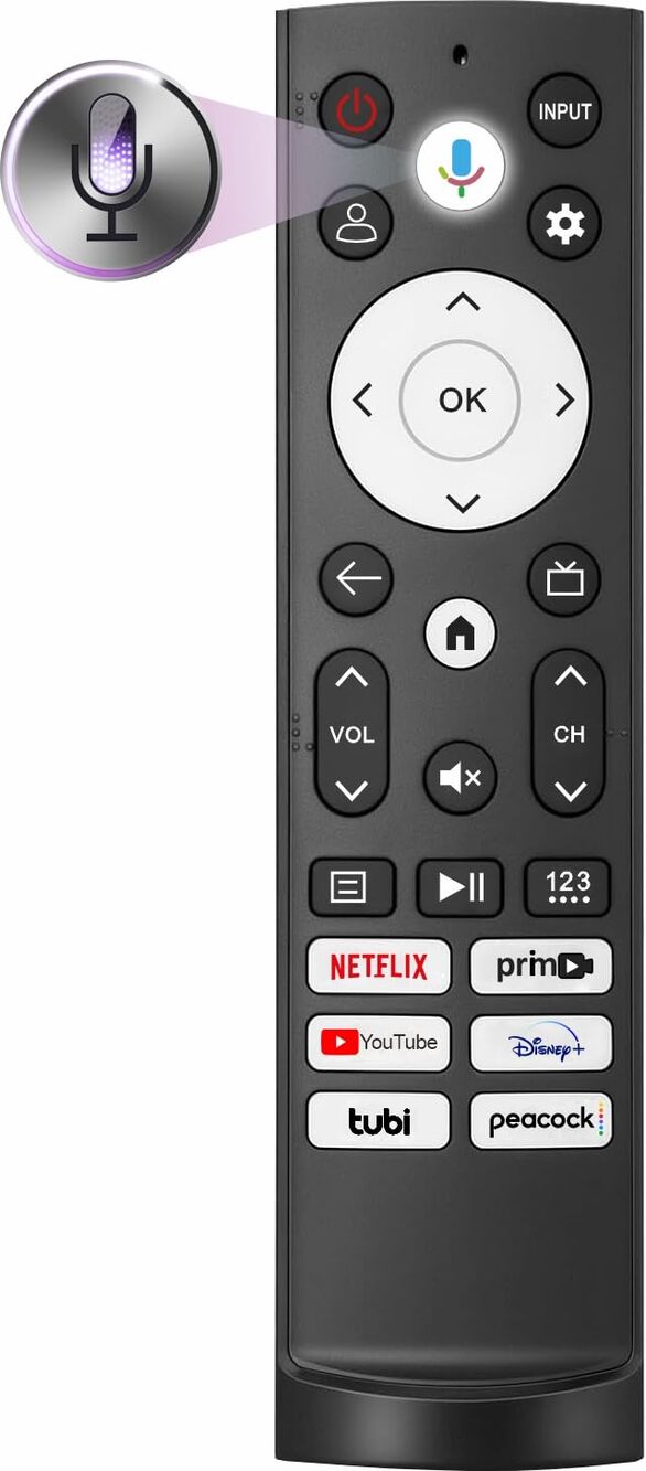 Voice Remote for Hisense Google Smart Bluetooth Replacement A6 U6 U7 U8 QD6 QD7
